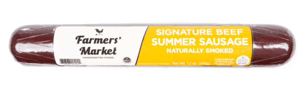 A signature beef summer sausage with Transparent background