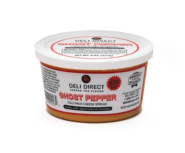 A container of deli direct ghost pepper.