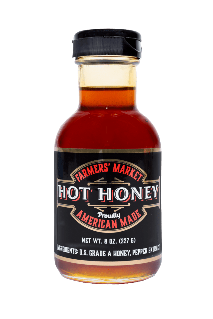 A hot honey bottle with transparent background